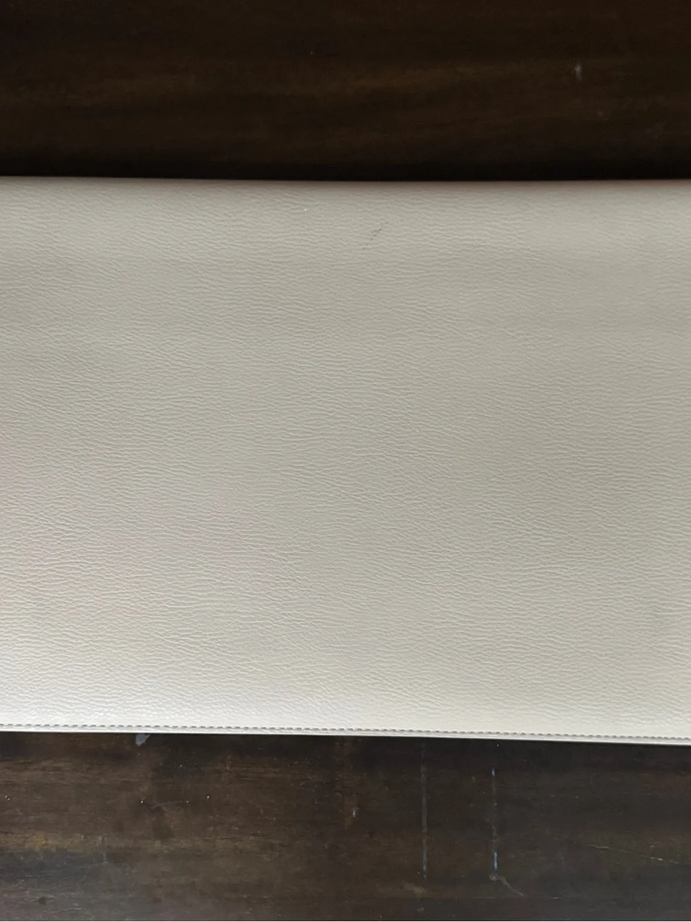 Leather Tablet Laptop Cover in Cream
